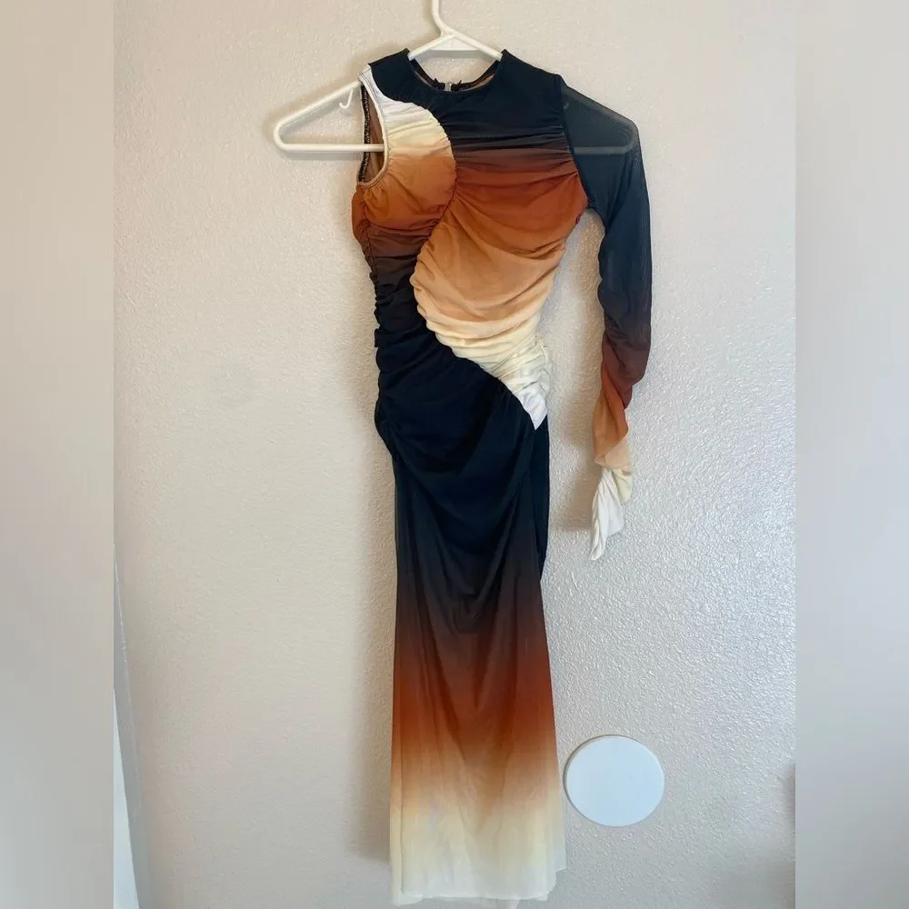 Revolution Tenth House lyrical Dance costume orange ombre EXPANSION TH25222 LC